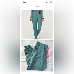 figs high waisted hydrogreen joggers